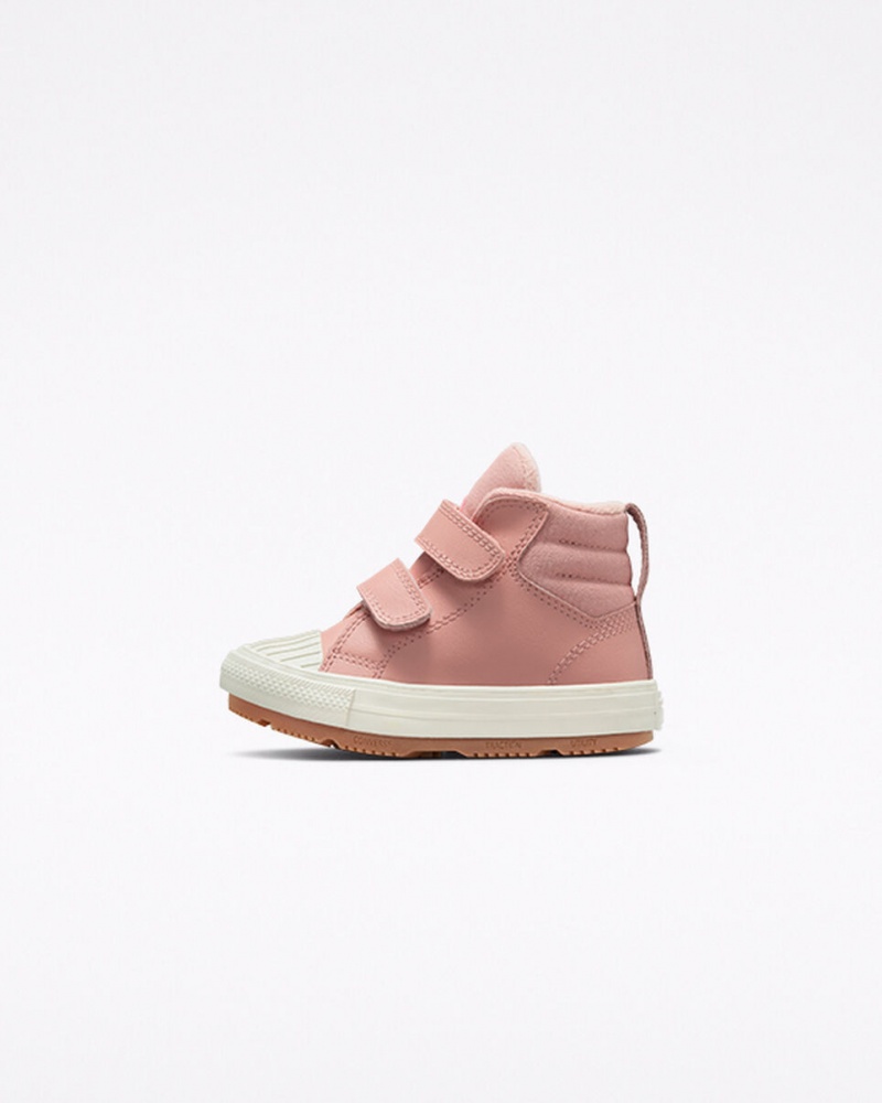 Converse Chuck Taylor All Star Berkshire Boot Easy-On Skórzane Różowe Różowe | 978421-LXE