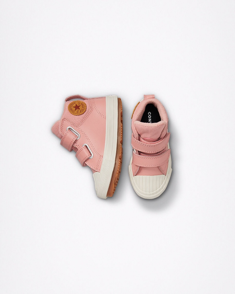 Converse Chuck Taylor All Star Berkshire Boot Easy-On Skórzane Różowe Różowe | 978421-LXE