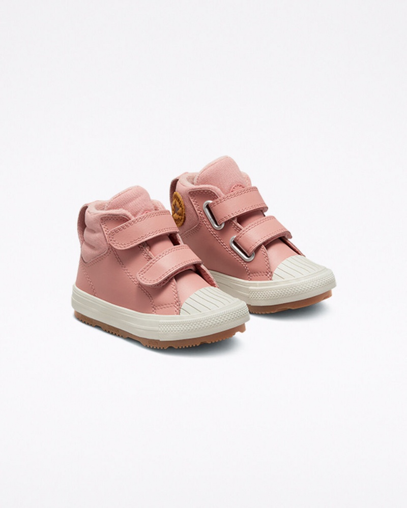 Converse Chuck Taylor All Star Berkshire Boot Easy-On Skórzane Różowe Różowe | 978421-LXE