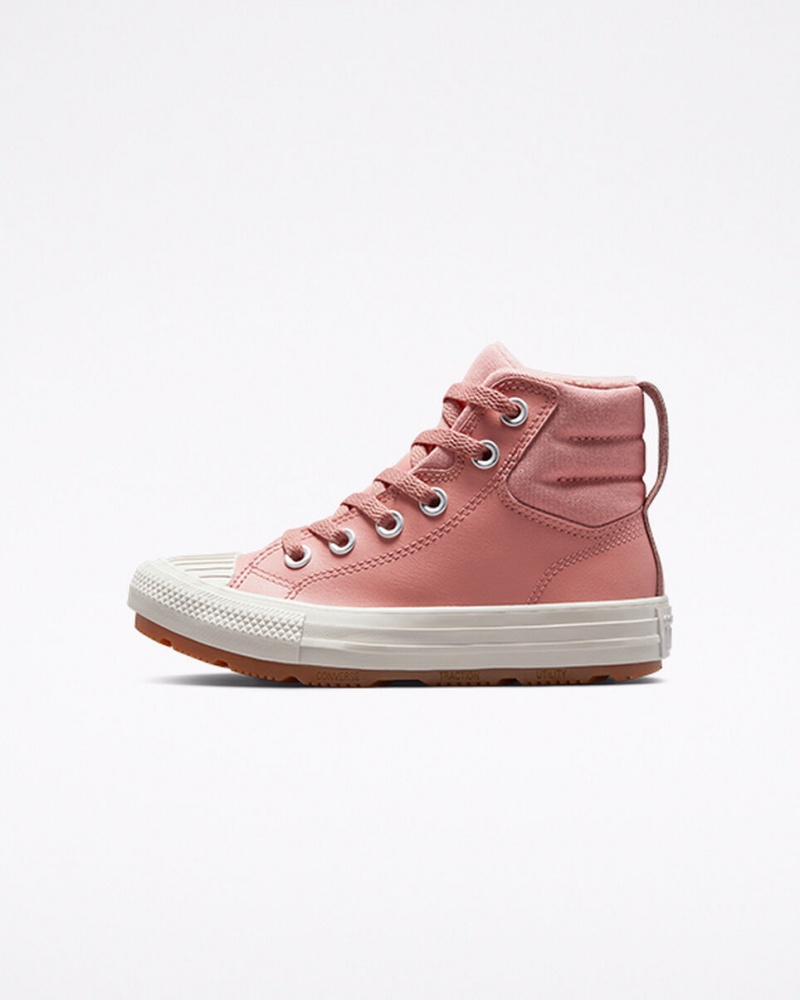 Converse Chuck Taylor All Star Berkshire Boot Skórzane Różowe Różowe | 874159-ENZ