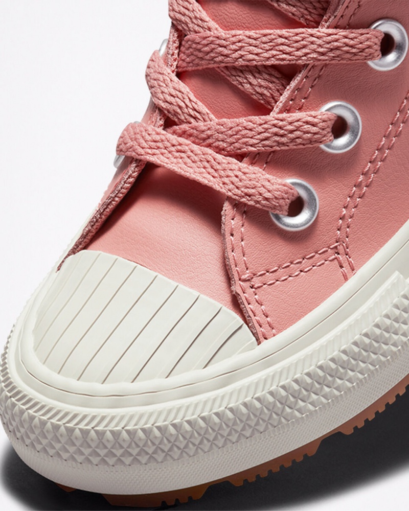 Converse Chuck Taylor All Star Berkshire Boot Skórzane Różowe Różowe | 874159-ENZ