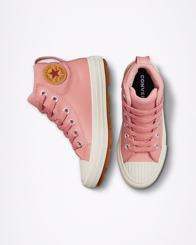 Converse Chuck Taylor All Star Berkshire Boot Skórzane Różowe Różowe | 874159-ENZ