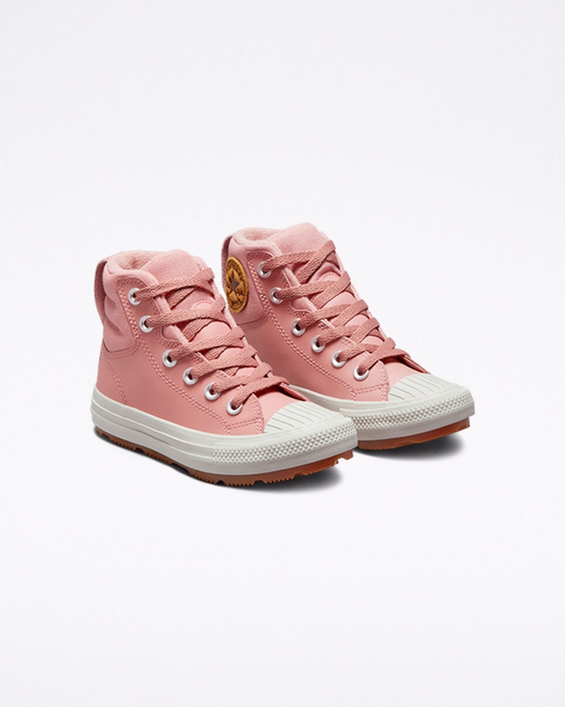 Converse Chuck Taylor All Star Berkshire Boot Skórzane Różowe Różowe | 874159-ENZ