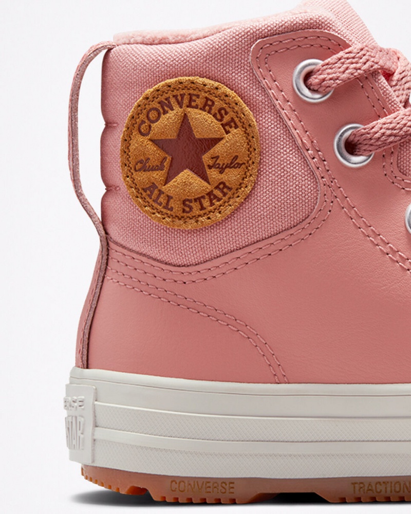 Converse Chuck Taylor All Star Berkshire Boot Skórzane Różowe Różowe | 874159-ENZ