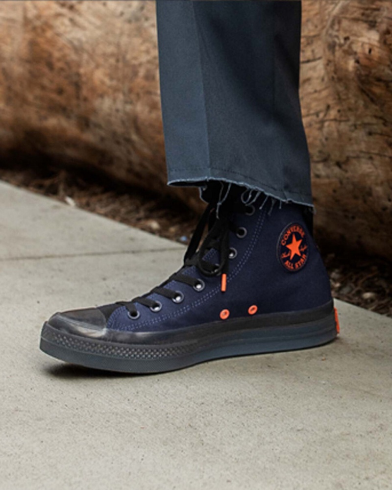 Converse Chuck Taylor All Star CX Stretch Płócienne Granatowe Czarne Mango | 219736-CLF