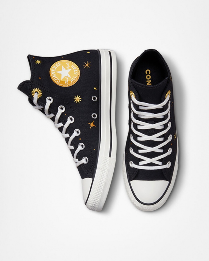 Converse Chuck Taylor All Star Celestial Czarne Żółte | 945362-VIH