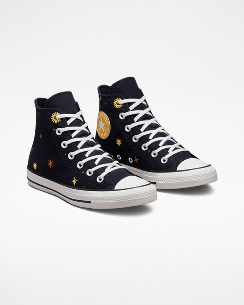 Converse Chuck Taylor All Star Celestial Czarne Żółte | 945362-VIH