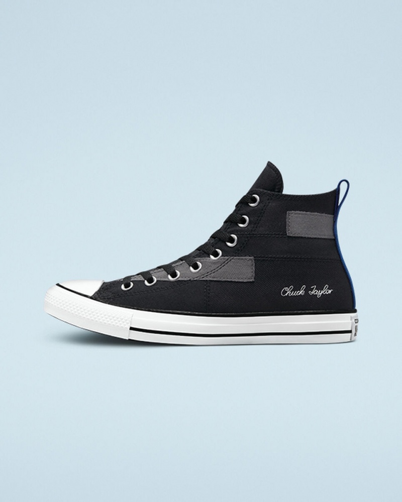 Converse Chuck Taylor All Star Desert Patchwork Czarne Niebieskie Białe | 146398-ROU