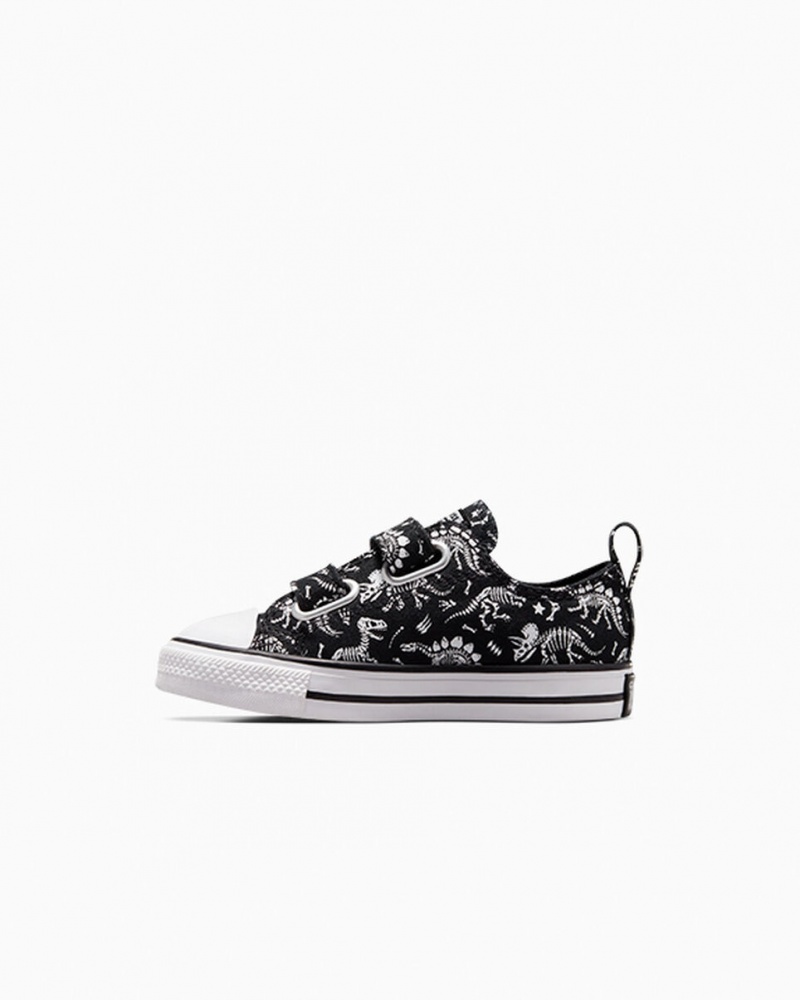 Converse Chuck Taylor All Star Easy-On Dinos Czarne Białe Białe | 705496-FKA