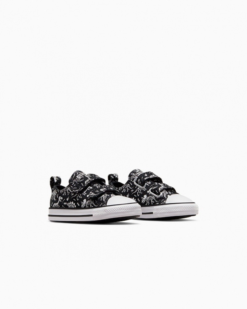 Converse Chuck Taylor All Star Easy-On Dinos Czarne Białe Białe | 705496-FKA