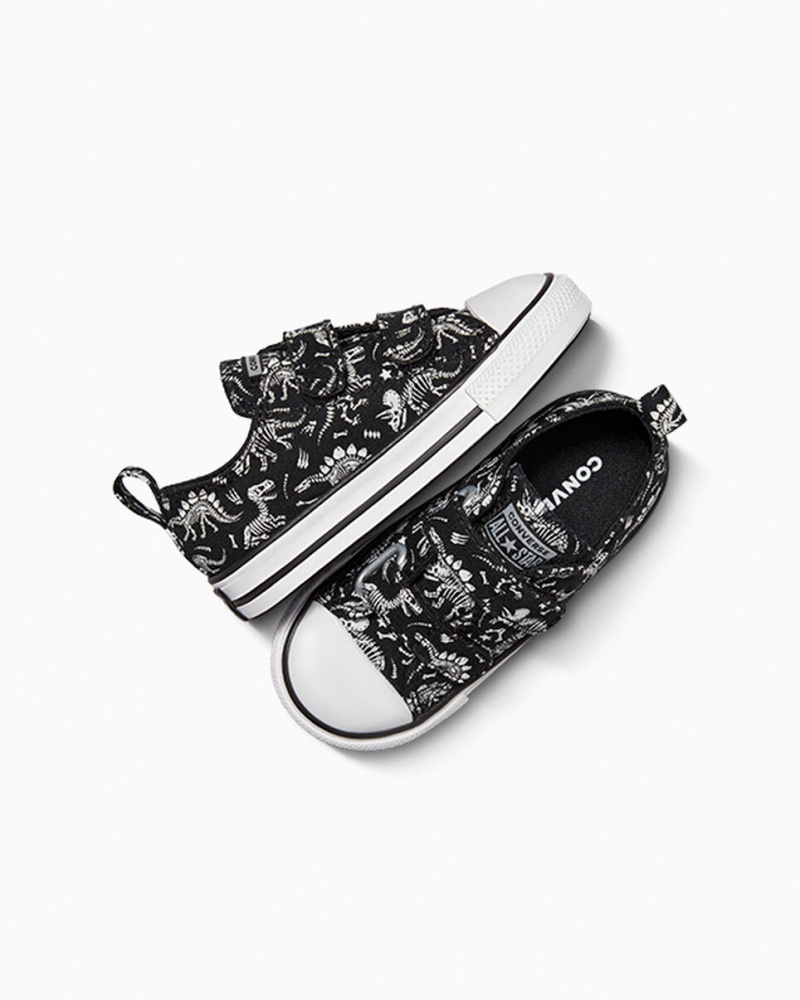 Converse Chuck Taylor All Star Easy-On Dinos Czarne Białe Białe | 705496-FKA