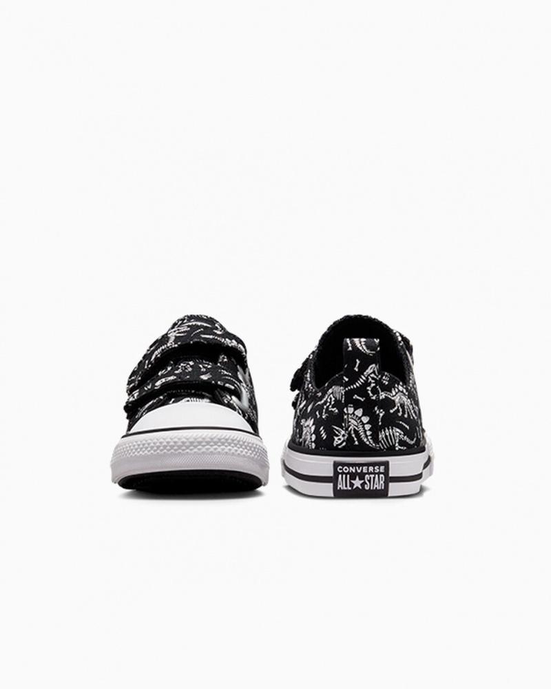 Converse Chuck Taylor All Star Easy-On Dinos Czarne Białe Białe | 705496-FKA