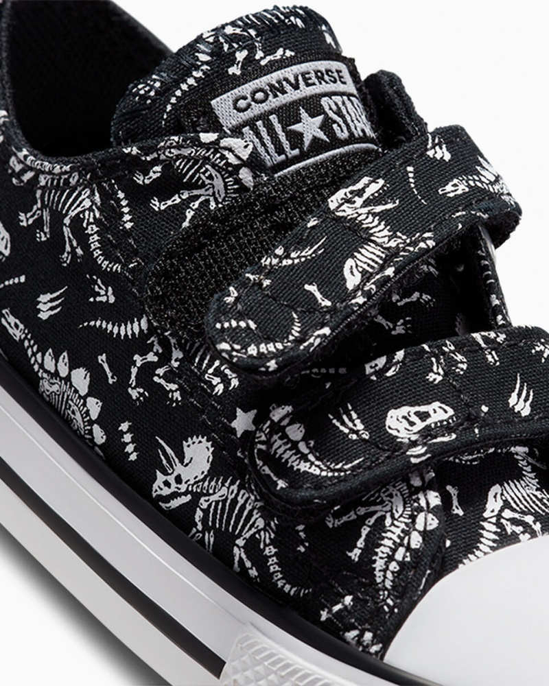Converse Chuck Taylor All Star Easy-On Dinos Czarne Białe Białe | 705496-FKA
