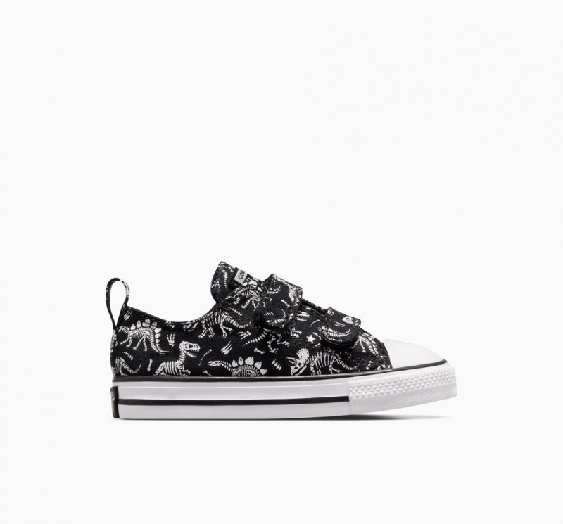 Converse Chuck Taylor All Star Easy-On Dinos Czarne Białe Białe | 705496-FKA