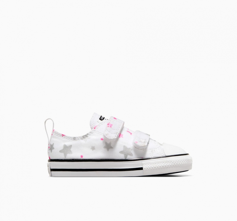 Converse Chuck Taylor All Star Easy On Sparkle Białe Różowe Białe | 038615-QHZ