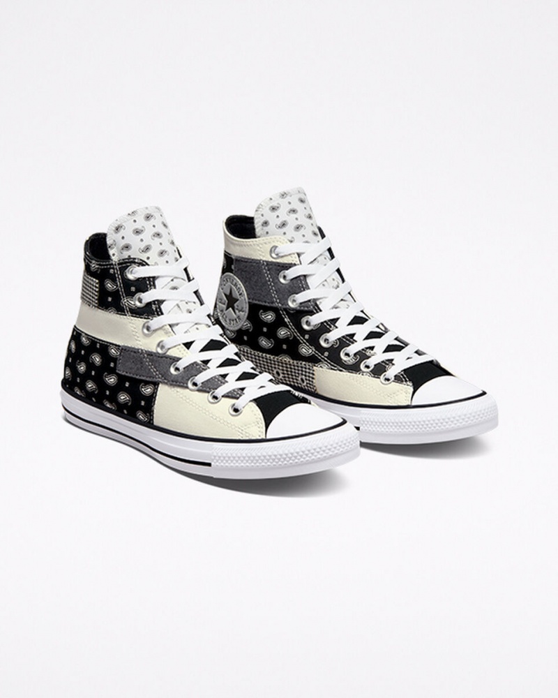 Converse Chuck Taylor All Star Hacked Patterns Czarne Białe | 953147-KOP
