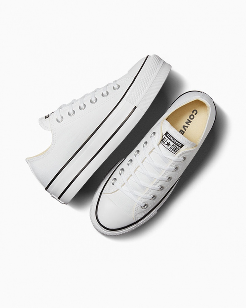 Converse Chuck Taylor All Star Lift Platformie Białe Czarne Białe | 946327-WRV