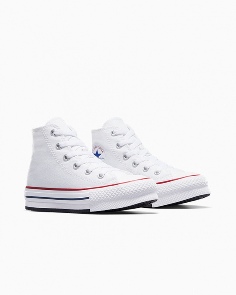 Converse Chuck Taylor All Star Lift Platformie Białe Granatowe | 743285-OZQ