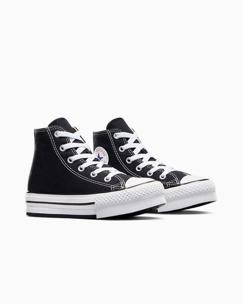 Converse Chuck Taylor All Star Lift Platformie Czarne Białe Czarne | 865024-JEK