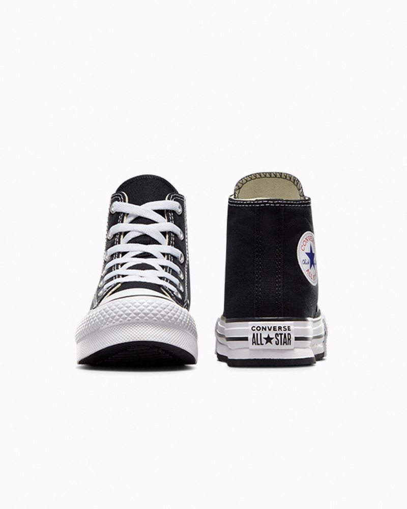 Converse Chuck Taylor All Star Lift Platformie Czarne Białe Czarne | 865024-JEK