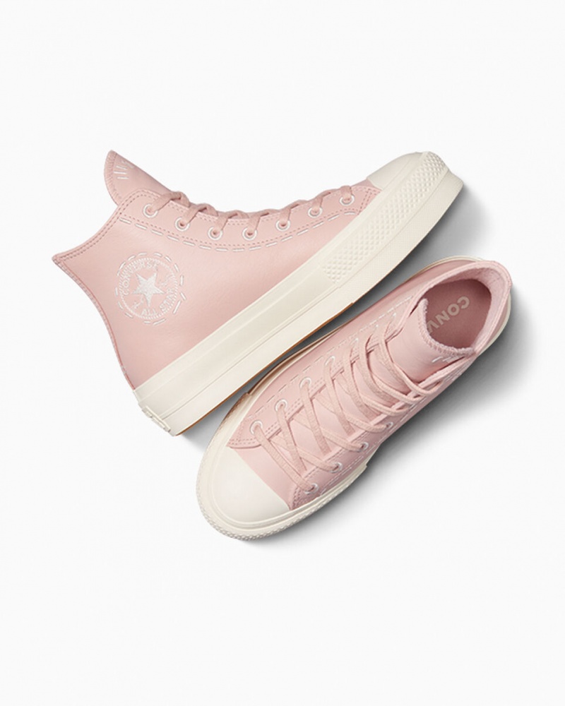 Converse Chuck Taylor All Star Lift Platformie Bold Stitch Różowe Różowe | 573694-HBA