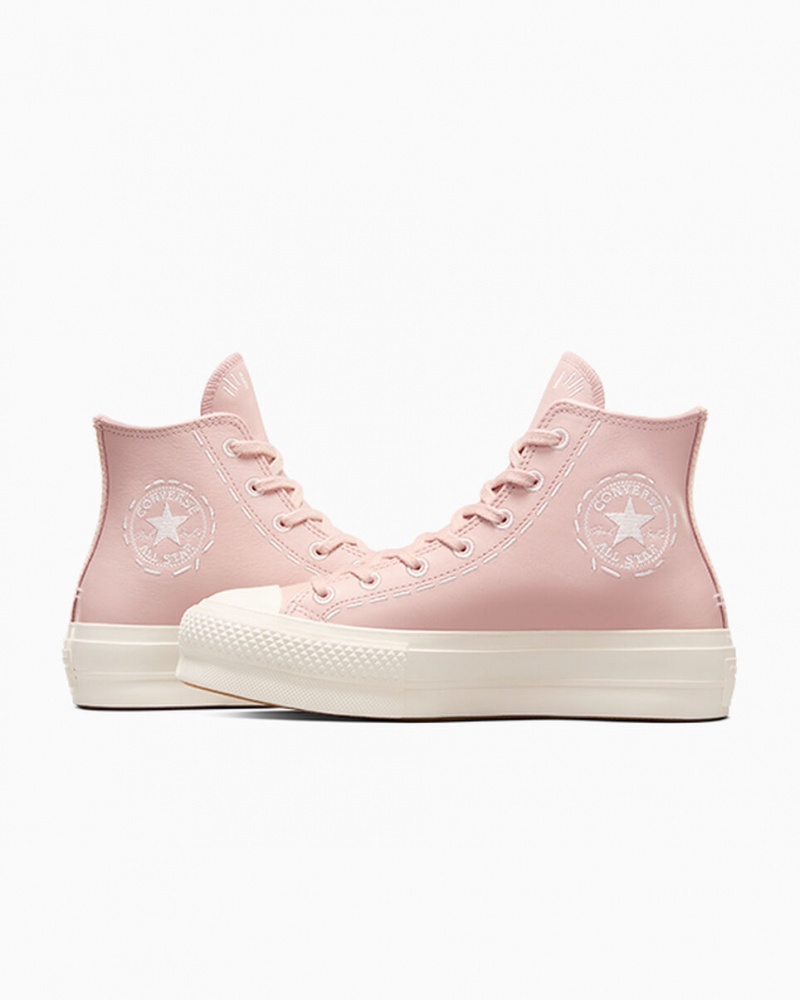 Converse Chuck Taylor All Star Lift Platformie Bold Stitch Różowe Różowe | 573694-HBA