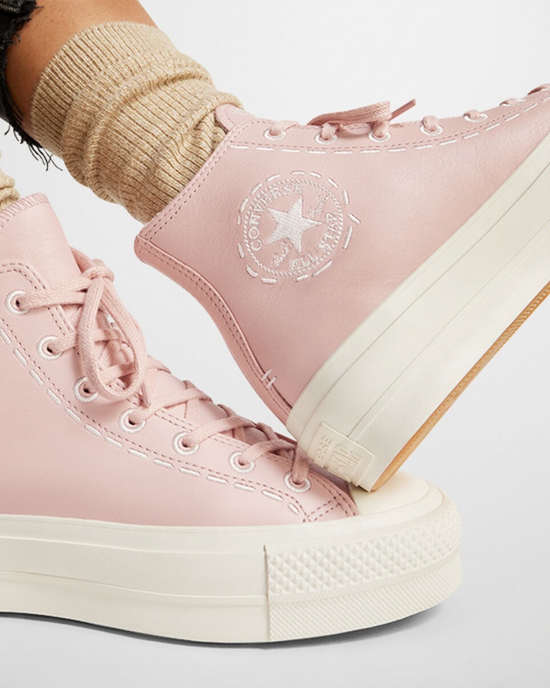 Converse Chuck Taylor All Star Lift Platformie Bold Stitch Różowe Różowe | 573694-HBA