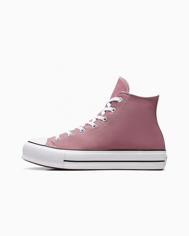 Converse Chuck Taylor All Star Lift Platformie Excess Materials Różowe Białe Czarne | 053786-NCM