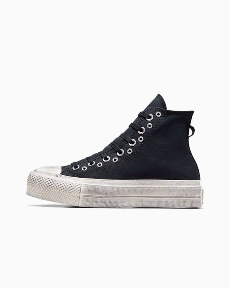 Converse Chuck Taylor All Star Lift Platformie Punk Czarne Czarne | 643925-NYO
