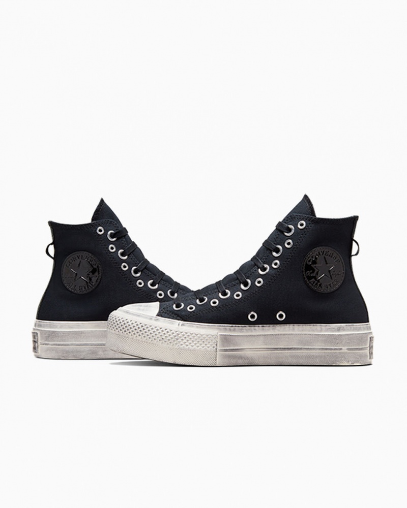 Converse Chuck Taylor All Star Lift Platformie Punk Czarne Czarne | 643925-NYO