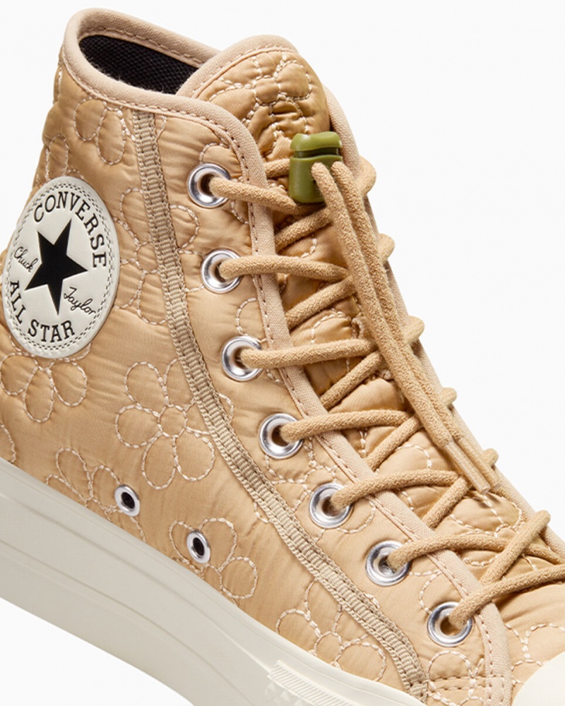 Converse Chuck Taylor All Star Lift Platformie Pikowana Khaki | 650437-BLR