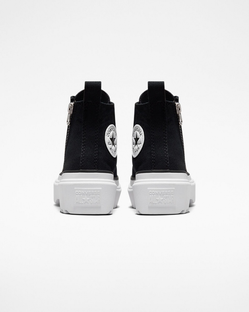 Converse Chuck Taylor All Star Lugged Lift Platformie Płócienne Czarne Czarne Białe | 790158-KBI