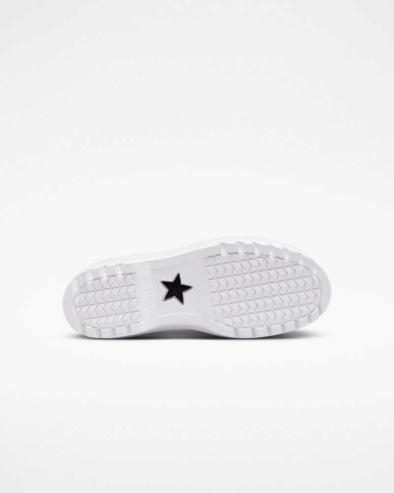 Converse Chuck Taylor All Star Lugged Lift Platformie Płócienne Białe Białe Czarne | 264509-BSZ