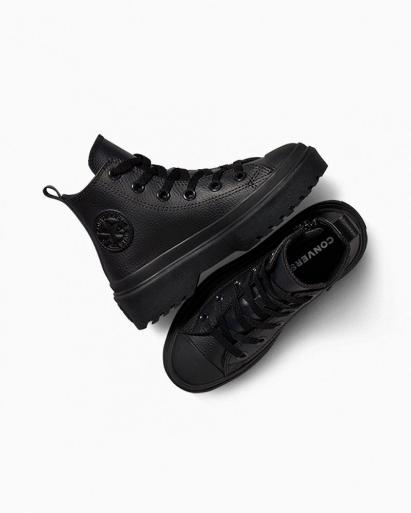 Converse Chuck Taylor All Star Lugged Lift Platformie Skórzane Czarne Czarne Czarne | 052146-IKC