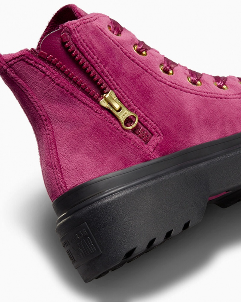 Converse Chuck Taylor All Star Lugged Lift Platformie Velvet Czarne Czarne | 928031-TVY