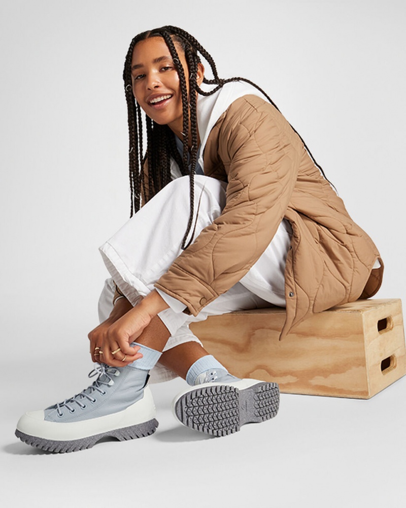 Converse Chuck Taylor All Star Lugged Zimowe 2.0 Srebrne Szare | 389160-PIT