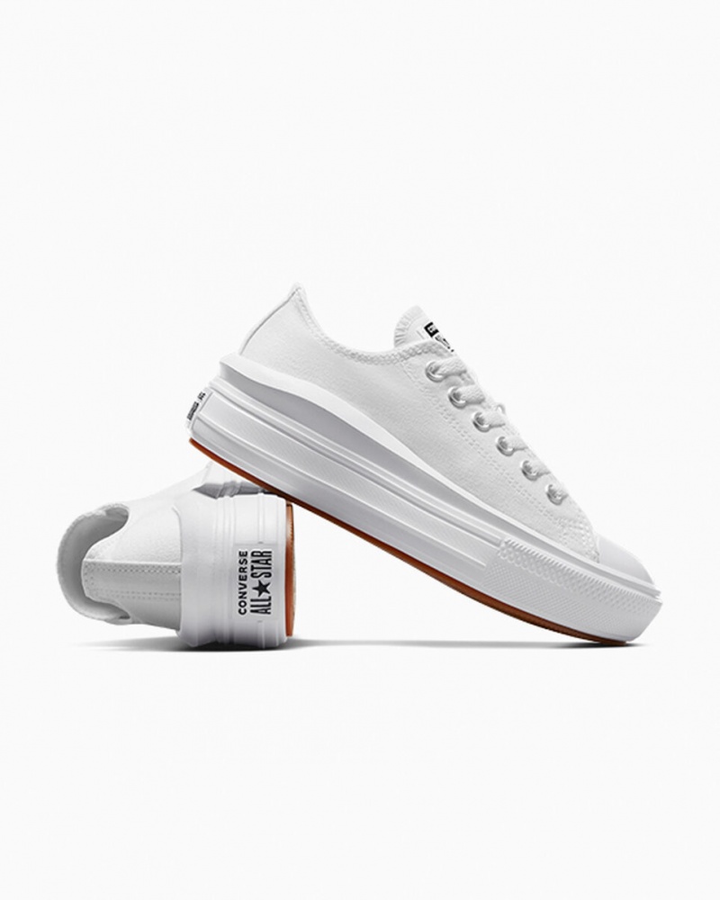 Converse Chuck Taylor All Star Move Platformie Białe Białe Białe | 520493-XDQ