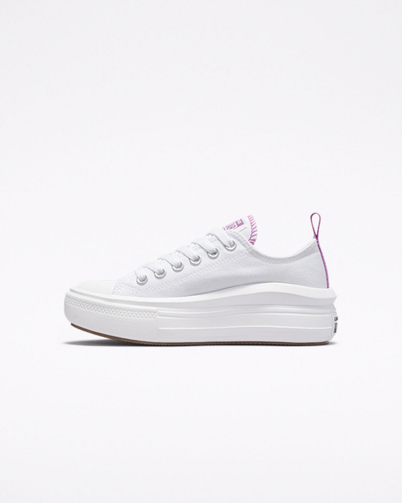 Converse Chuck Taylor All Star Move Platformie Białe Fioletowe Białe | 972403-IOP