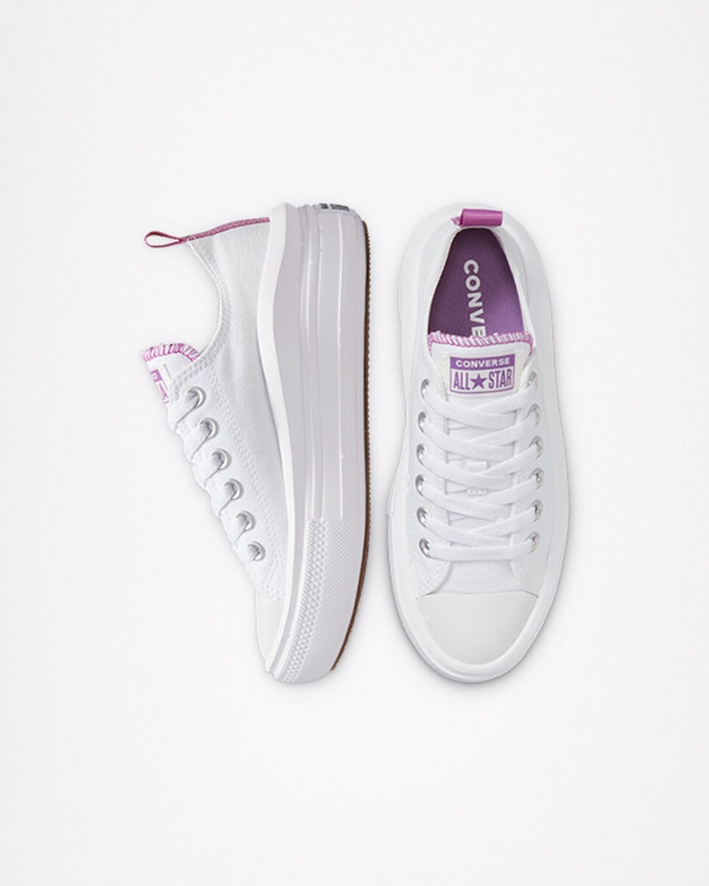 Converse Chuck Taylor All Star Move Platformie Białe Fioletowe Białe | 972403-IOP