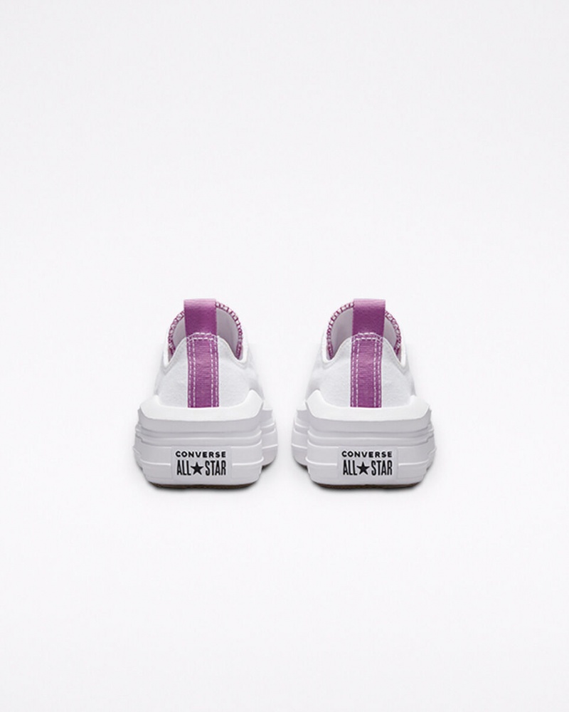 Converse Chuck Taylor All Star Move Platformie Białe Fioletowe Białe | 972403-IOP