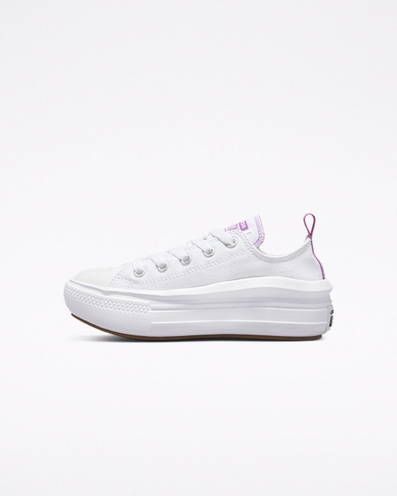 Converse Chuck Taylor All Star Move Platformie Białe Fioletowe Białe | 197023-TKI