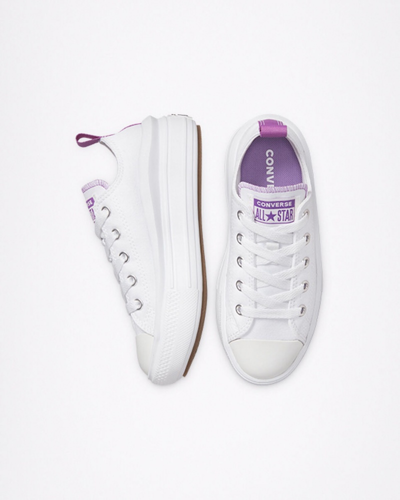 Converse Chuck Taylor All Star Move Platformie Białe Fioletowe Białe | 197023-TKI