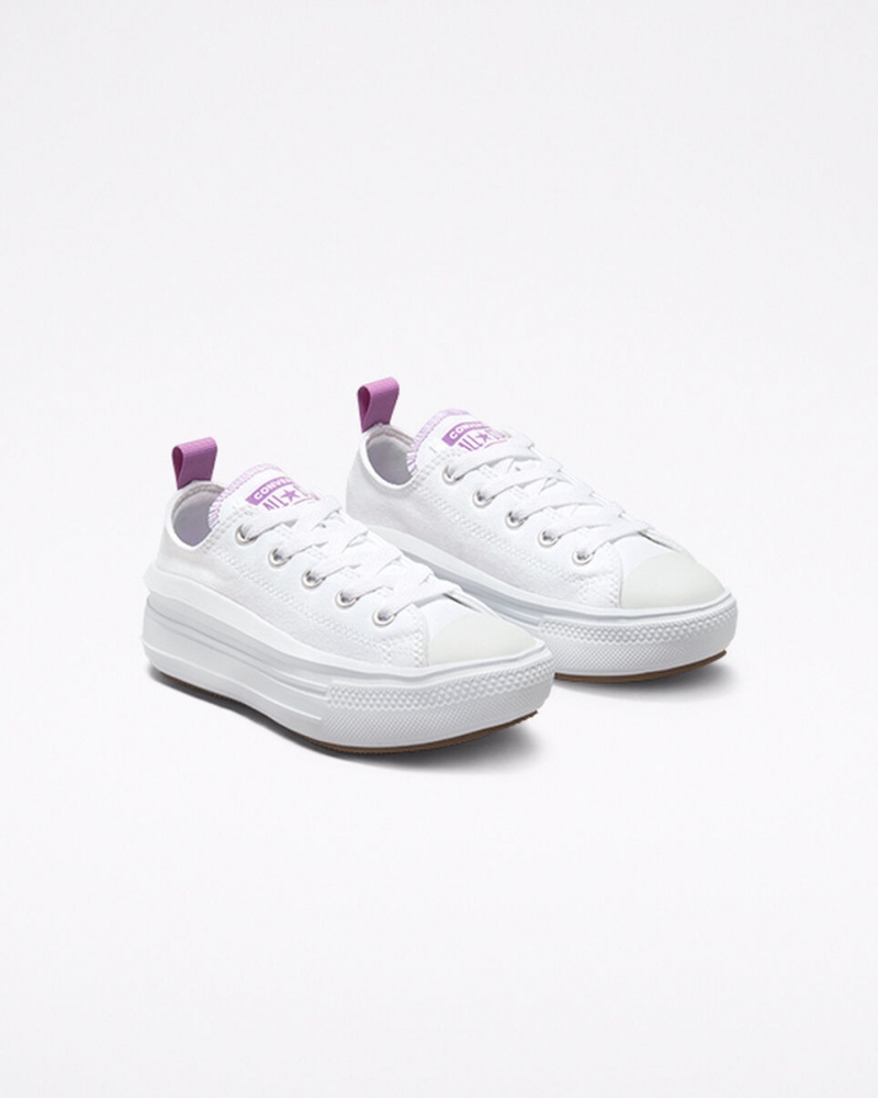 Converse Chuck Taylor All Star Move Platformie Białe Fioletowe Białe | 197023-TKI