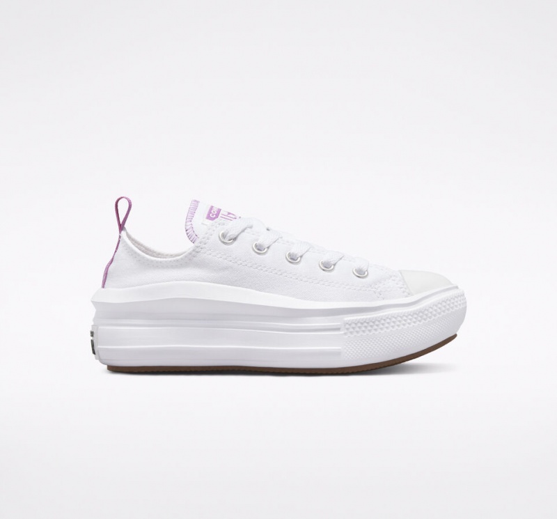 Converse Chuck Taylor All Star Move Platformie Białe Fioletowe Białe | 197023-TKI