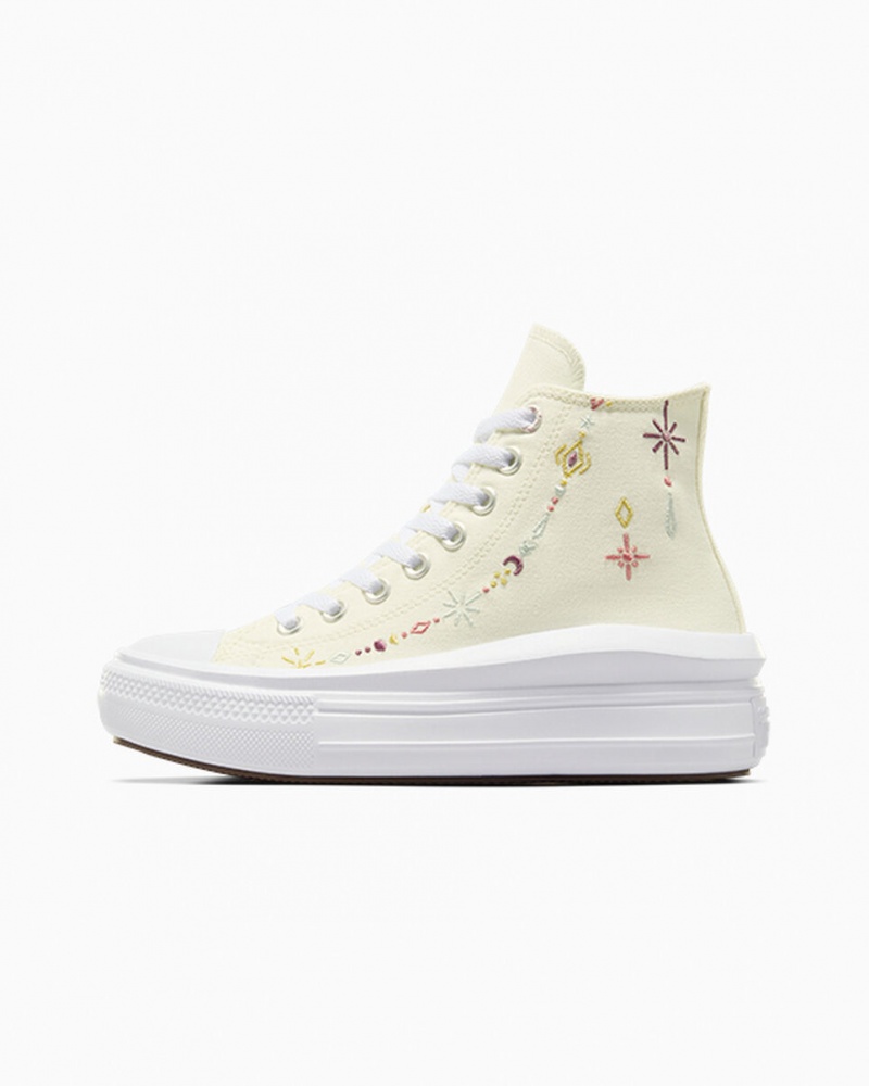 Converse Chuck Taylor All Star Move Platformie Alchemy Embroidery Białe | 631205-OET