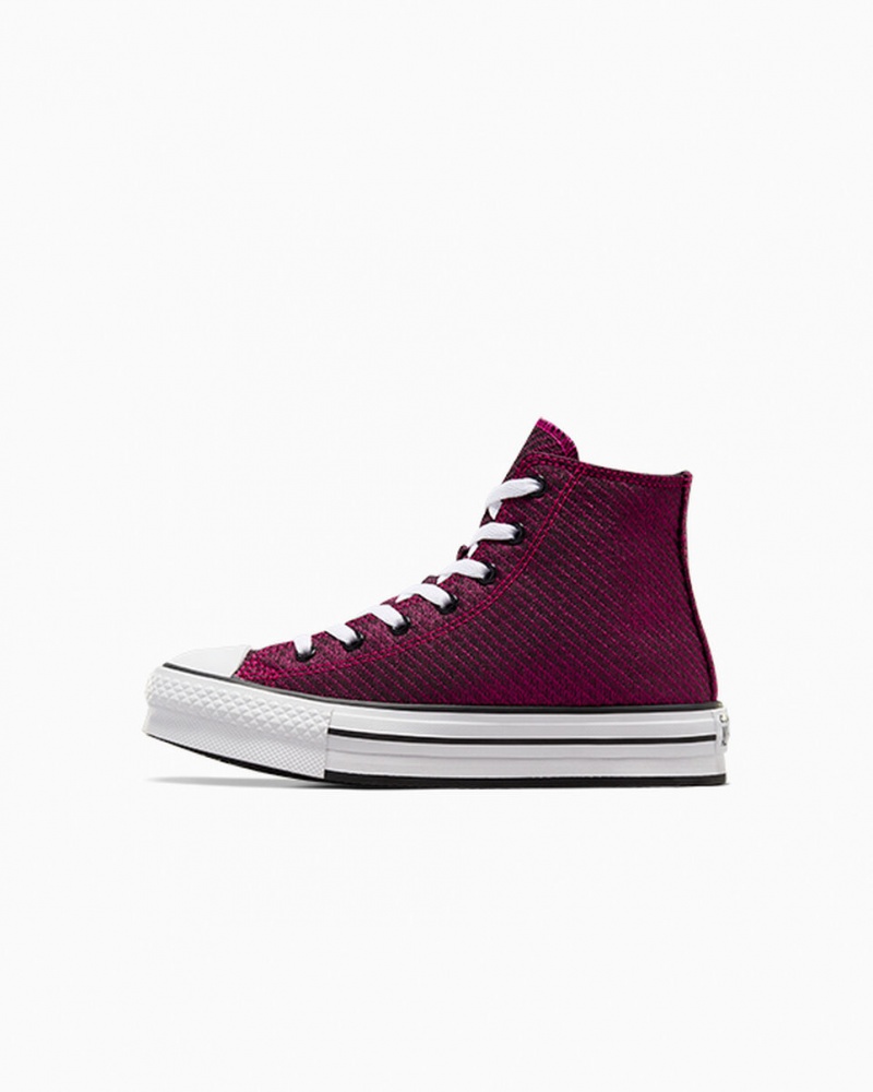 Converse Chuck Taylor All Star Platformie Lift Sparkle Różowe Białe Czarne | 731452-UGD