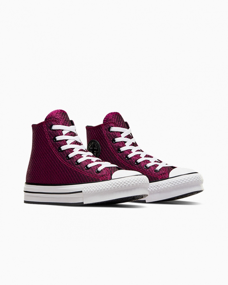 Converse Chuck Taylor All Star Platformie Lift Sparkle Różowe Białe Czarne | 731452-UGD