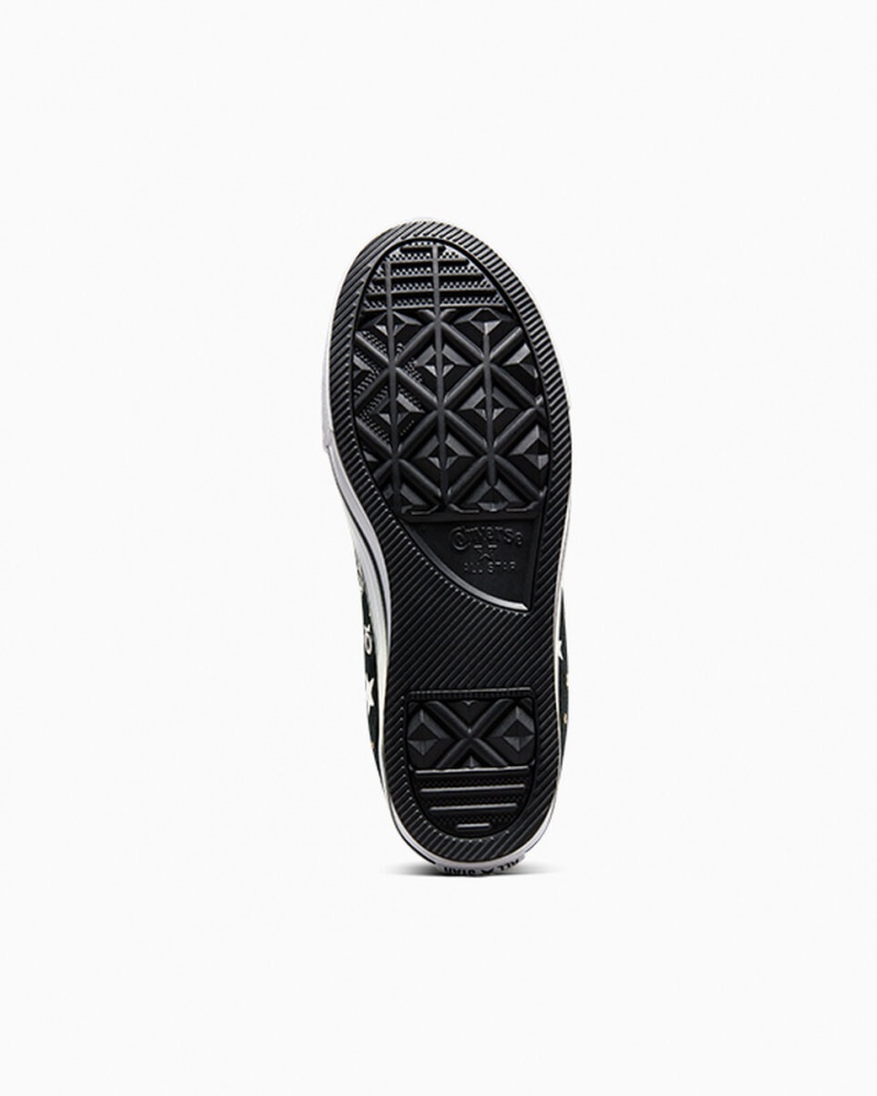 Converse Chuck Taylor All Star Platformie Lift Sparkle Czarne Srebrne Złote | 091453-YWP