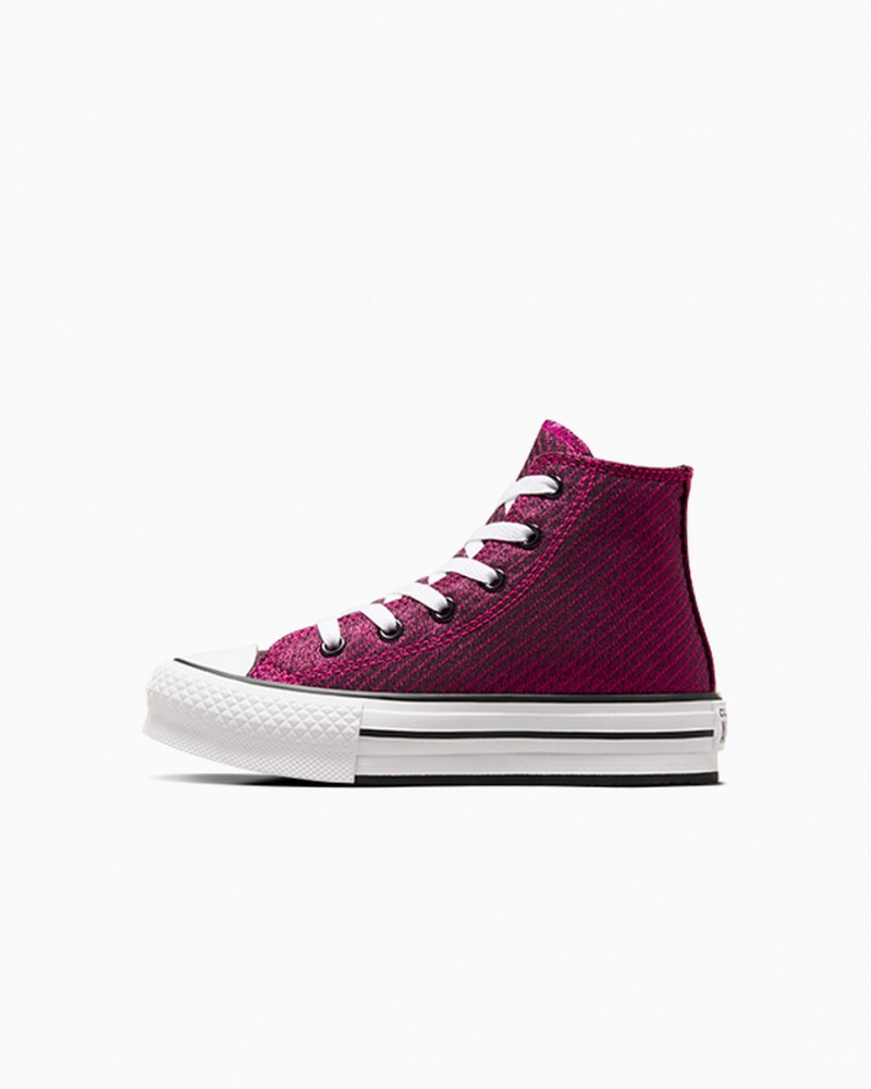 Converse Chuck Taylor All Star Platformie Lift Sparkle Różowe Białe Czarne | 342501-GJY