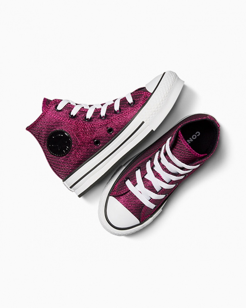 Converse Chuck Taylor All Star Platformie Lift Sparkle Różowe Białe Czarne | 342501-GJY